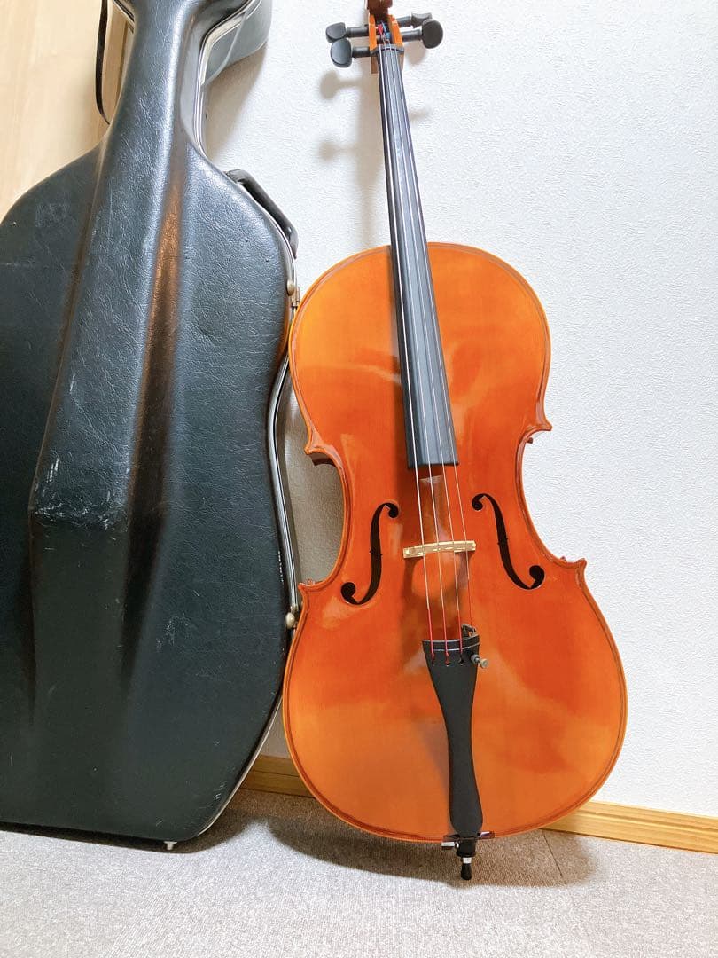 【ちげなべ】チェロ（no label) 4/4 ハードケース付　送料込み