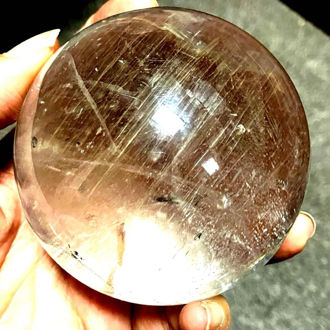 超特大　77mm ゴールドシルバールチルクォーツ　金銀水晶　パワーストーン