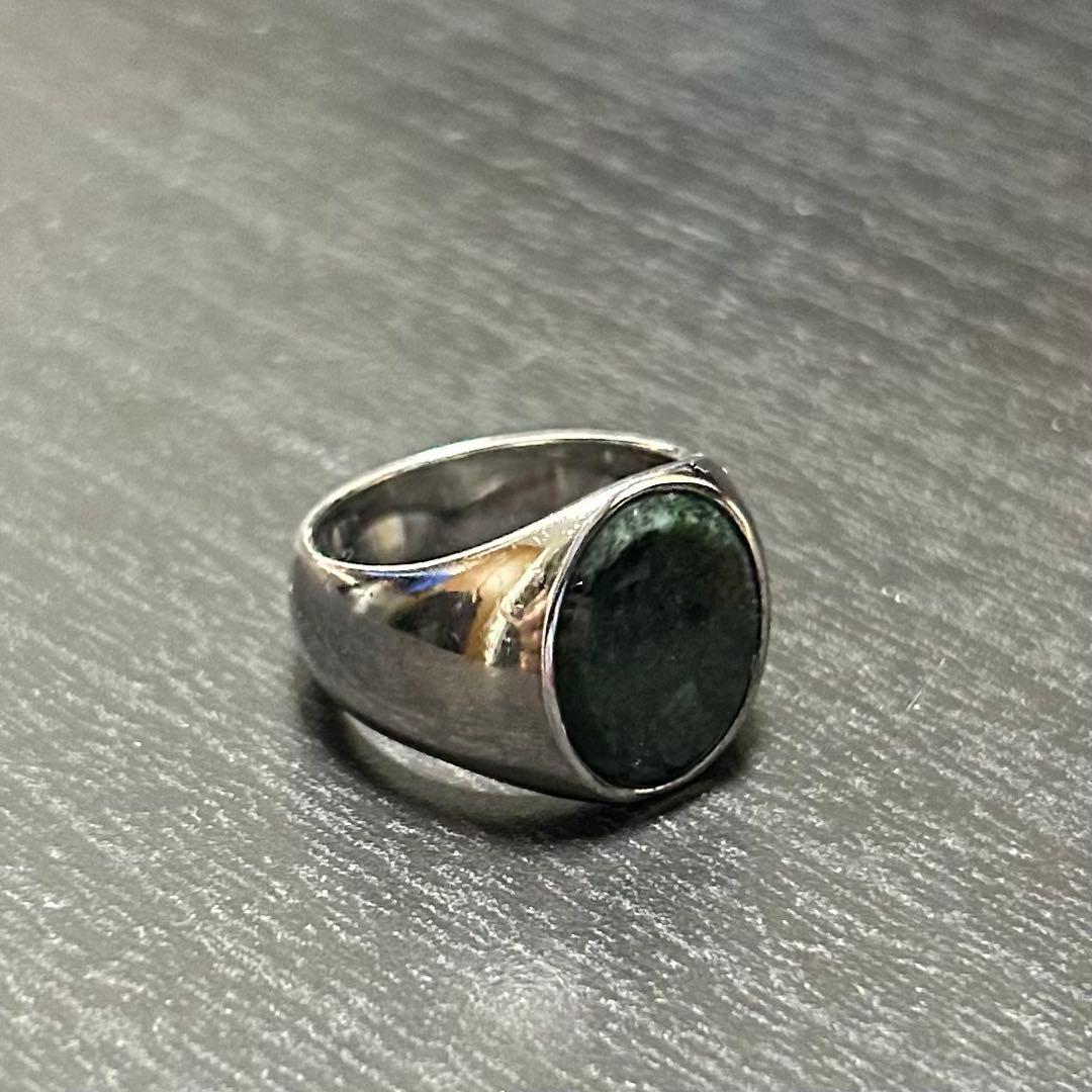 【最安値】TOM WOOD オーバル グリーンマーブルリング　サイズ52