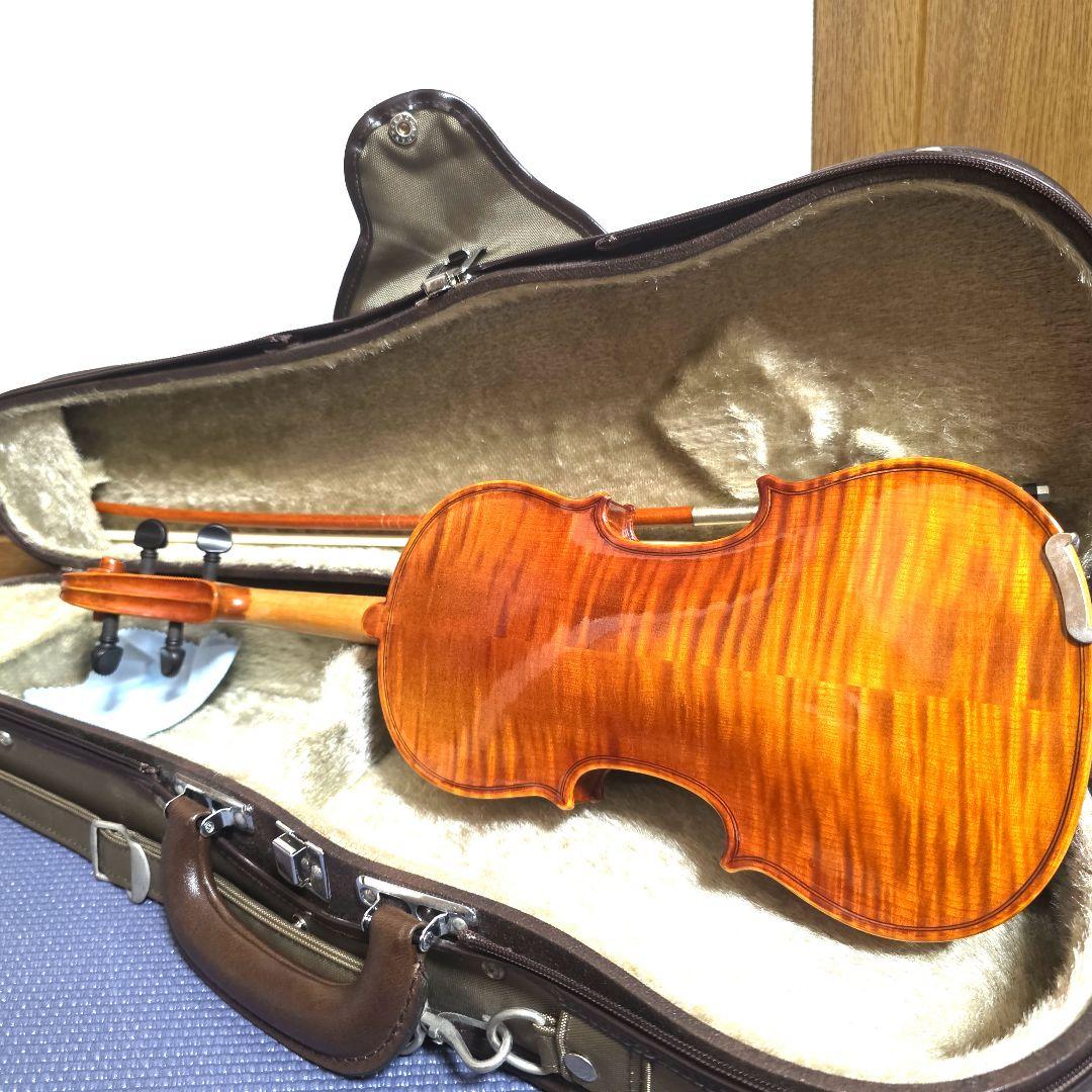 【418】極虎艶杢　鈴木バイオリン No.300● 1/8 2001年製