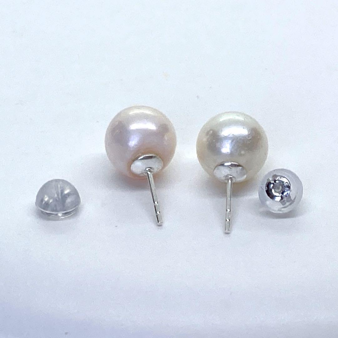 大珠9ミリ あこや真珠ピアス 新品 /N1084 アコヤ