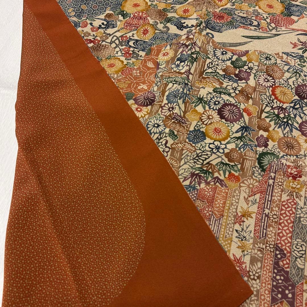 【袷】西岡都巳二 紅型 訪問着12084