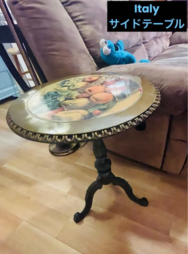 イタリア製　猫足　ブロンズ　サイド/コーヒーテーブル　送料込み