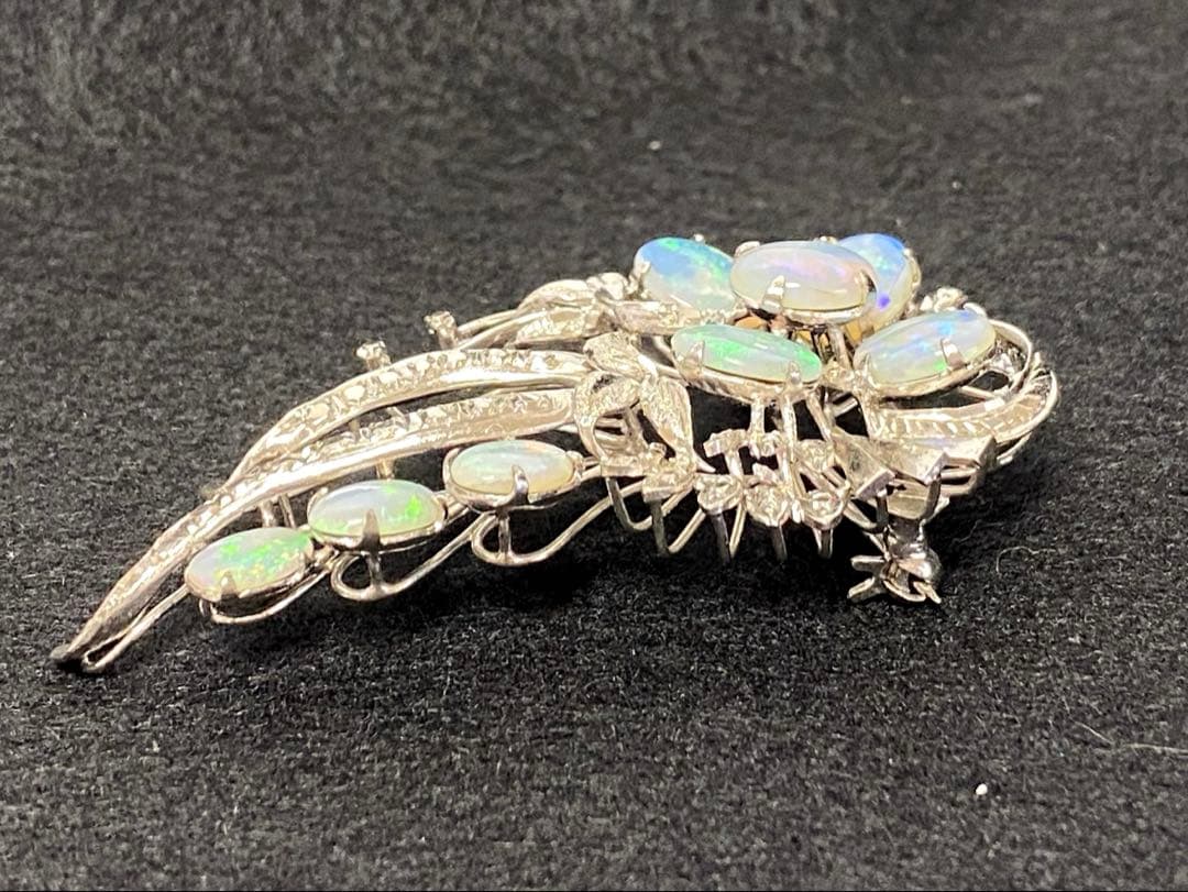 18K刻印　オパールブローチ　12.0g東Y7-0225ア㉜