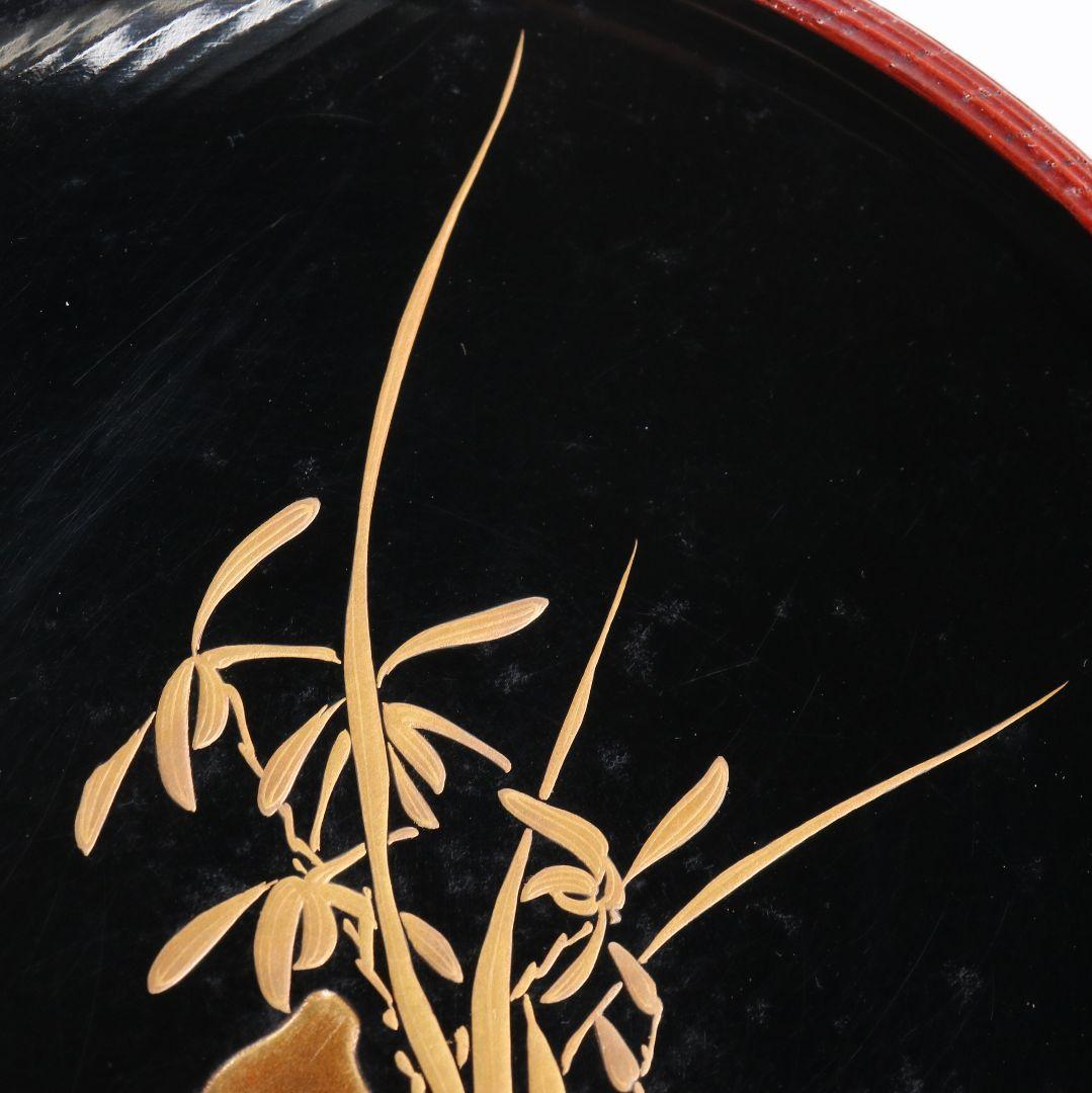 辻石斎作 松尾形菓子器 金蒔絵 共箱　rV747　N4