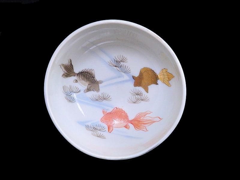 古伊万里　色絵　金魚に藻の図　盃洗　TX0DACG-AS-fbrx