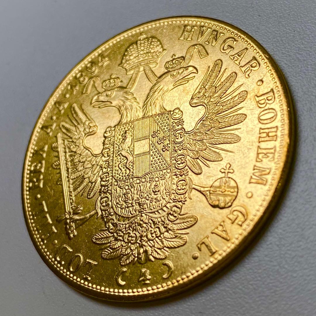 海外古銭　オーストリア　ダカット　双頭の鷲　　1894年
