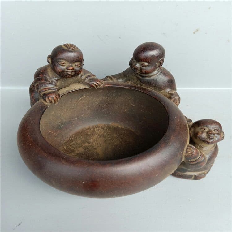 値段を下げる 正統古宜興紫砂（三人の子供）紫砂水槽文房用品