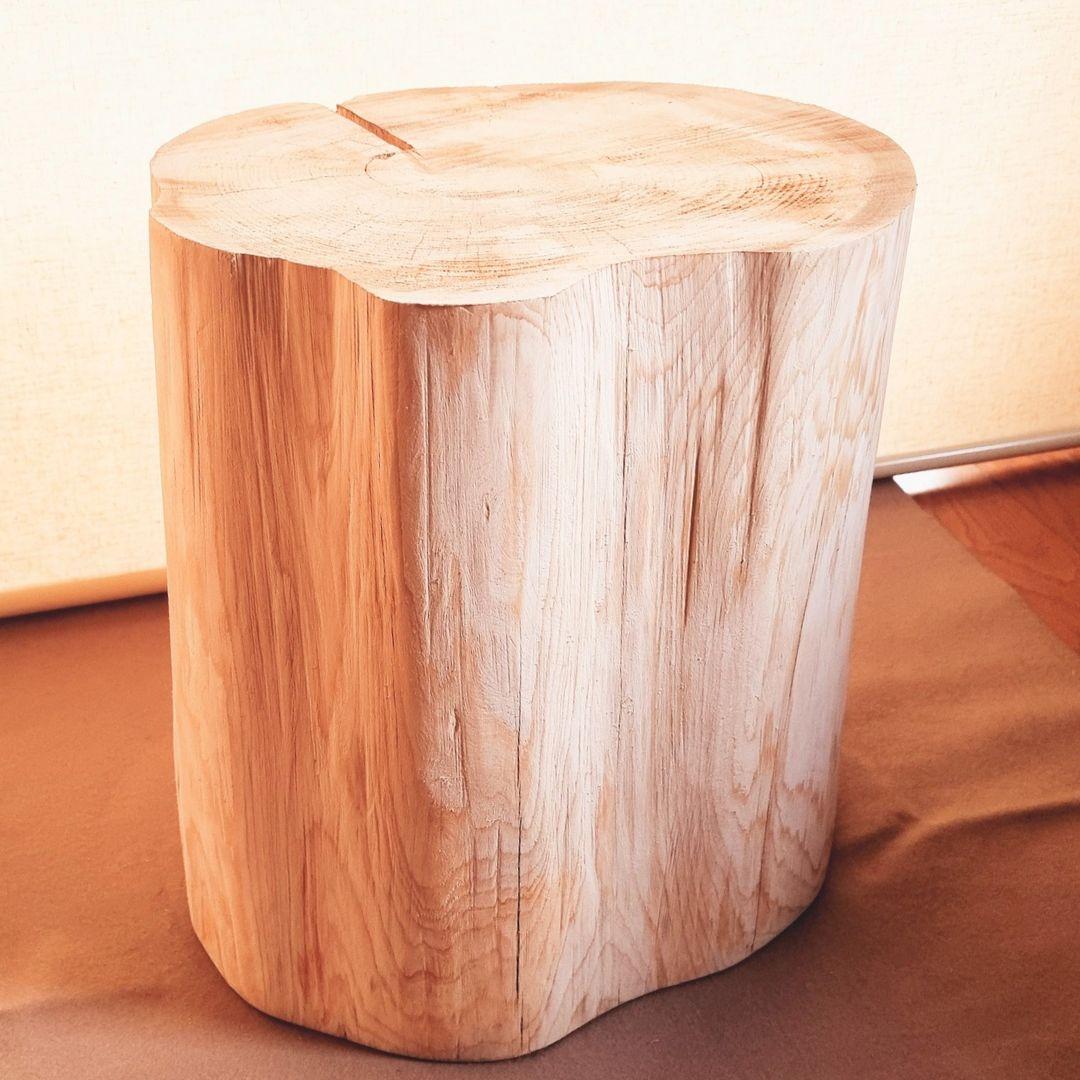 東濃ひのき 切株スツール・テーブル・無垢無塗装・オーガニック・特大