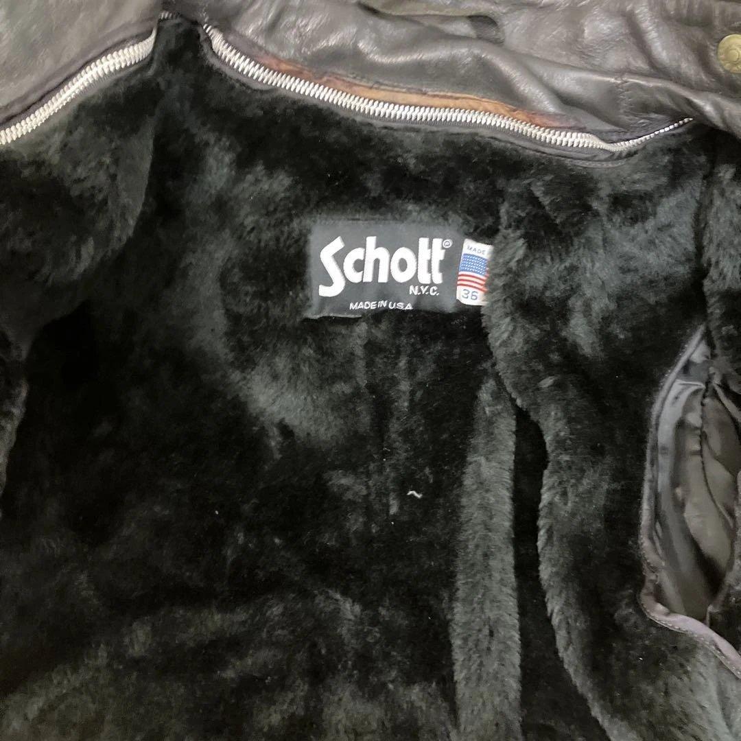 【良品】Schott 641 36 シングルライダース　レザー　ライナー