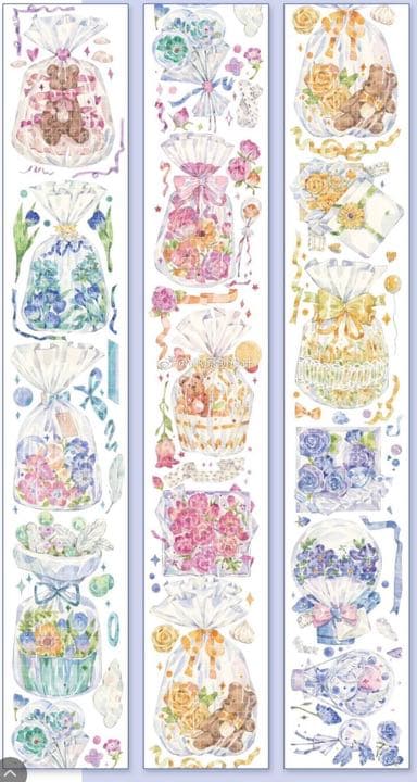 M1069.YR原創  一袋芬芳 マスキングテープ  水晶PET