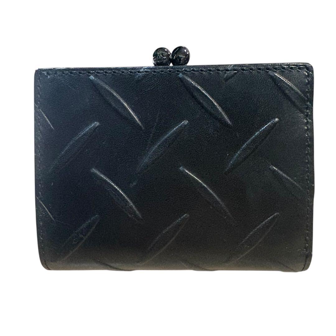 ヴィヴィアンウエストウッド がま口 財布 カット＆スラッシュ 黒 Y2K レザー