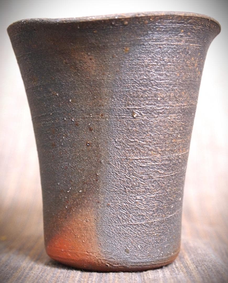 人気作家★中里隆★唐津南蛮麦酒器C★緋色