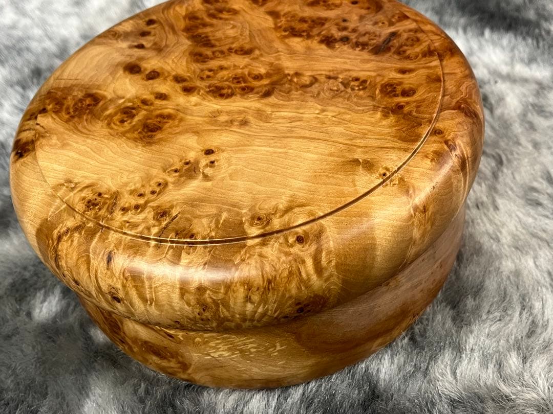 木工芸　北海道旭川　笹原竹一氏 作　茶櫃