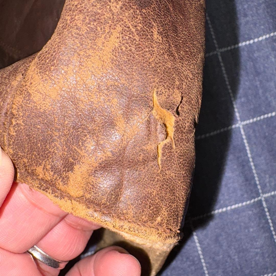 ビンテージ　レザー　フライトキャップ　バイカー