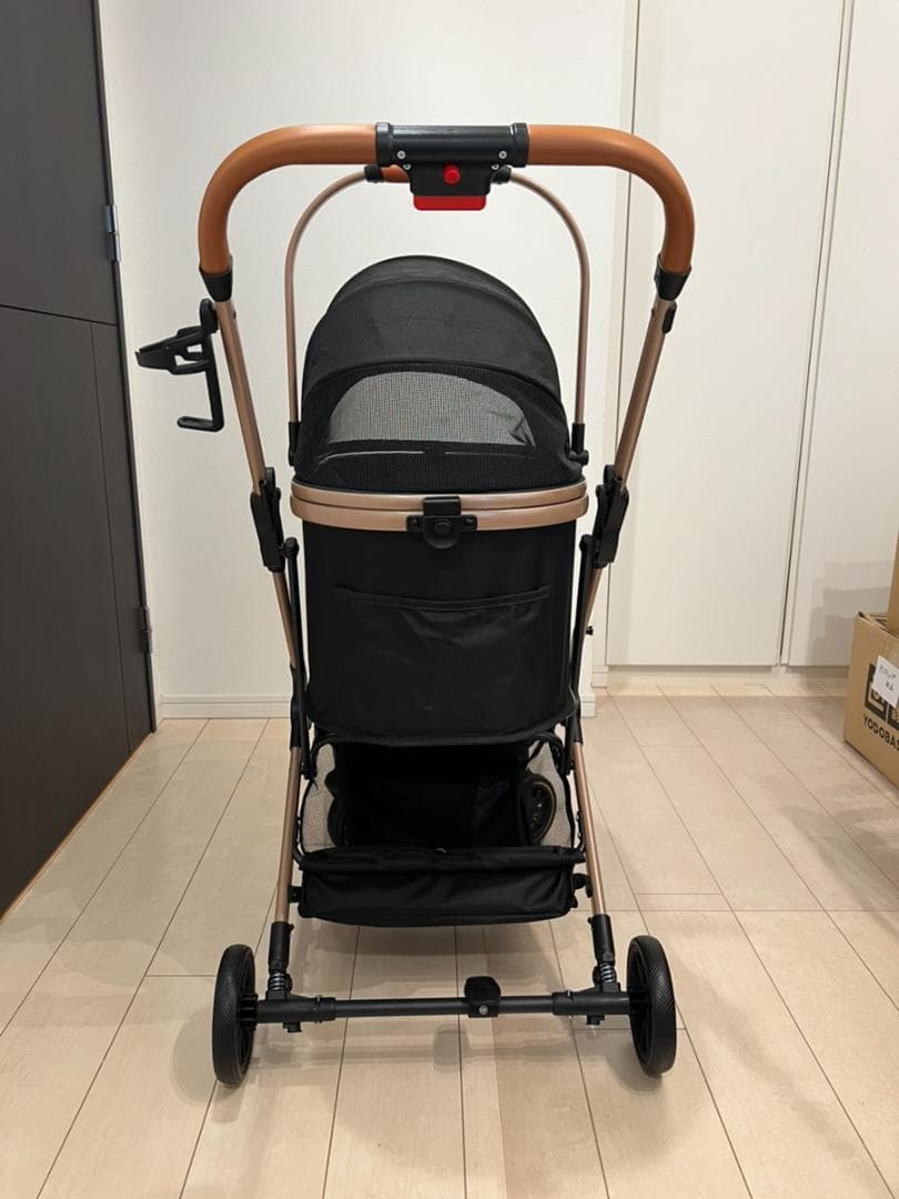 【新品・未使用】ペットカート 黒 分離型 犬猫 バギー 耐荷重20㎏ 折畳み