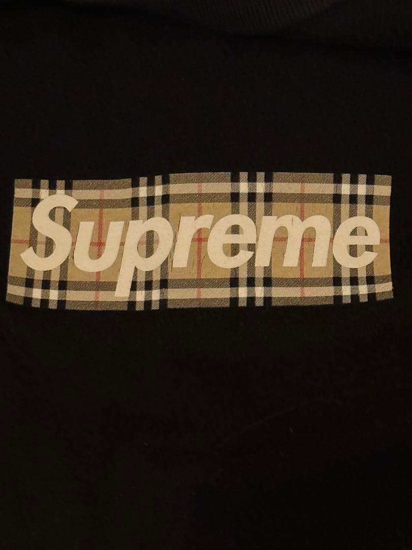 【新品未使用】 supreme BURBERRY ボックスロゴTシャツ Lサイズ