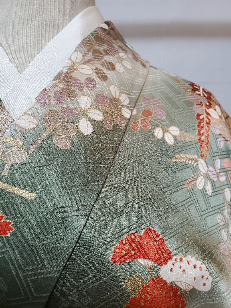 振袖　1395-43　作家物　高級正絹　成人式　友禅染　身丈154cm　在庫処分