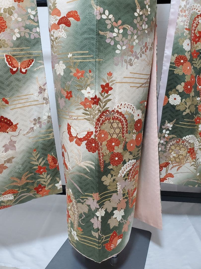 振袖　1395-43　作家物　高級正絹　成人式　友禅染　身丈154cm　在庫処分