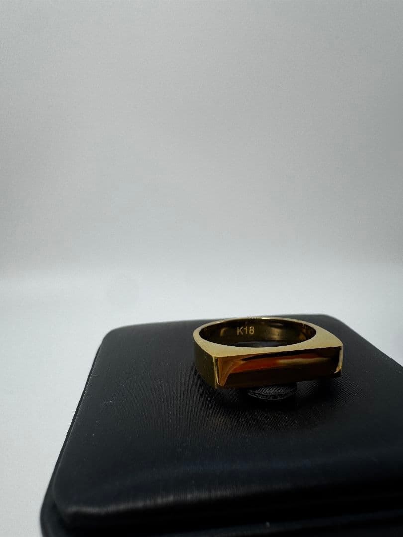 K18ゴールド シンプルリング 4.2mm3.35g 11号