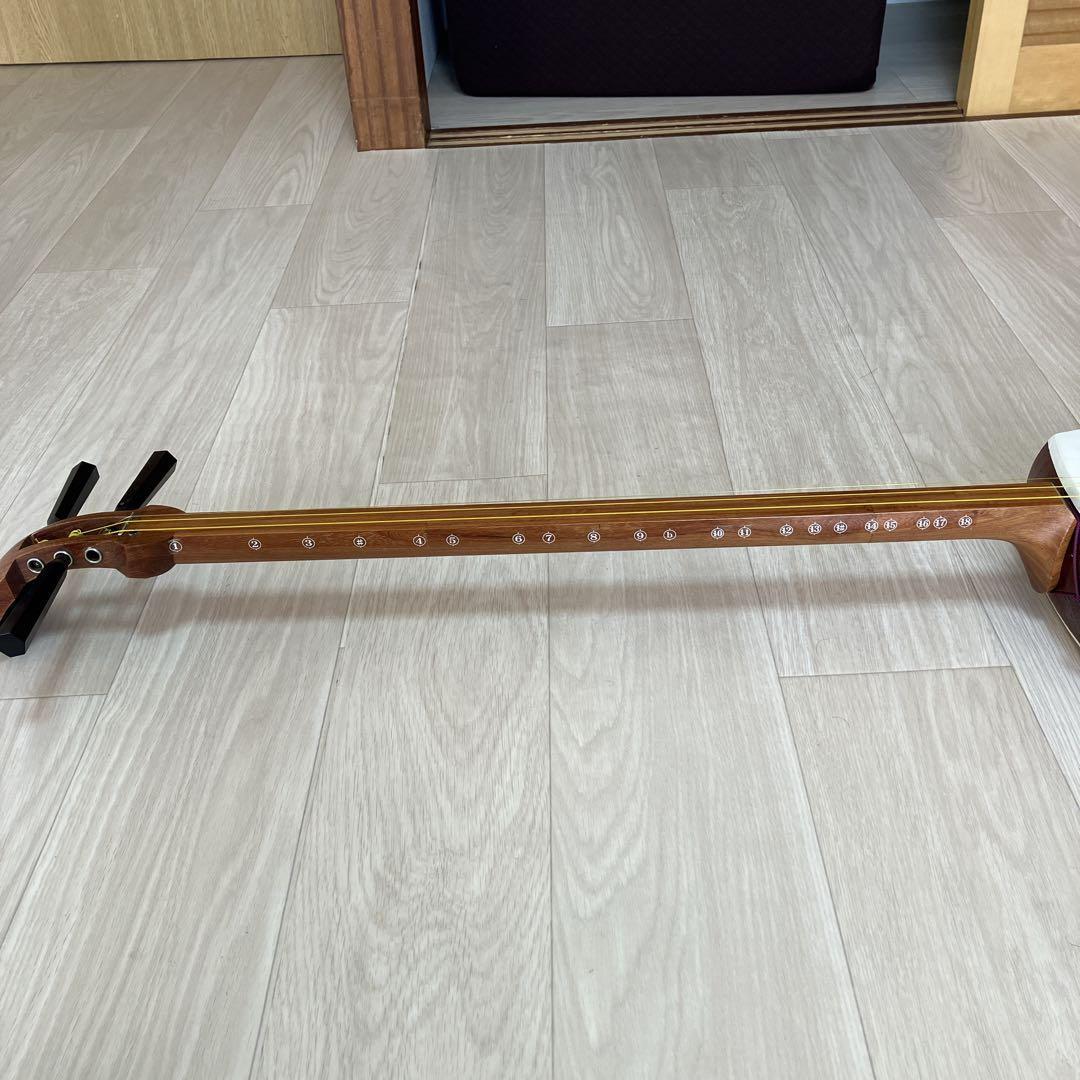 三味線 東さわり 中棹 鼈甲撥 長唄 地唄 ケース付き 美品 民謡 舞台