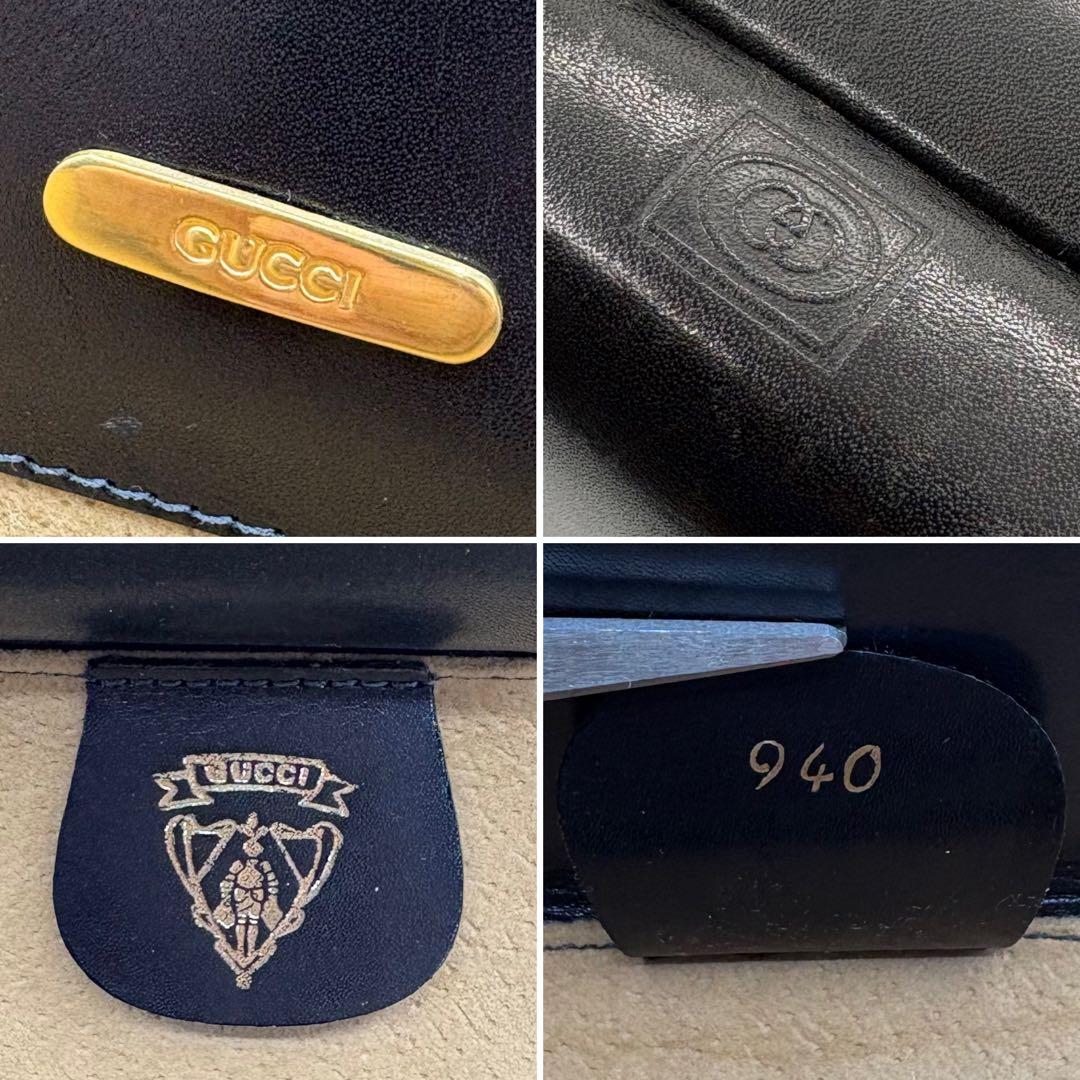 高級 オールレザー グッチ PRESTO ダイヤルロック アタッシュケース 黒