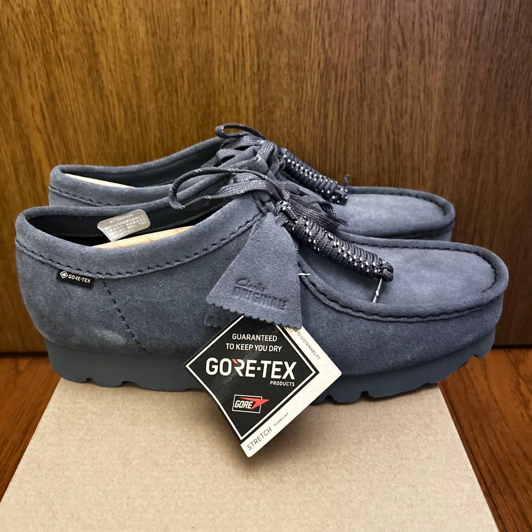 【新品未使用】定価 34,100 クラークス ワラビー ゴアテックス グレー