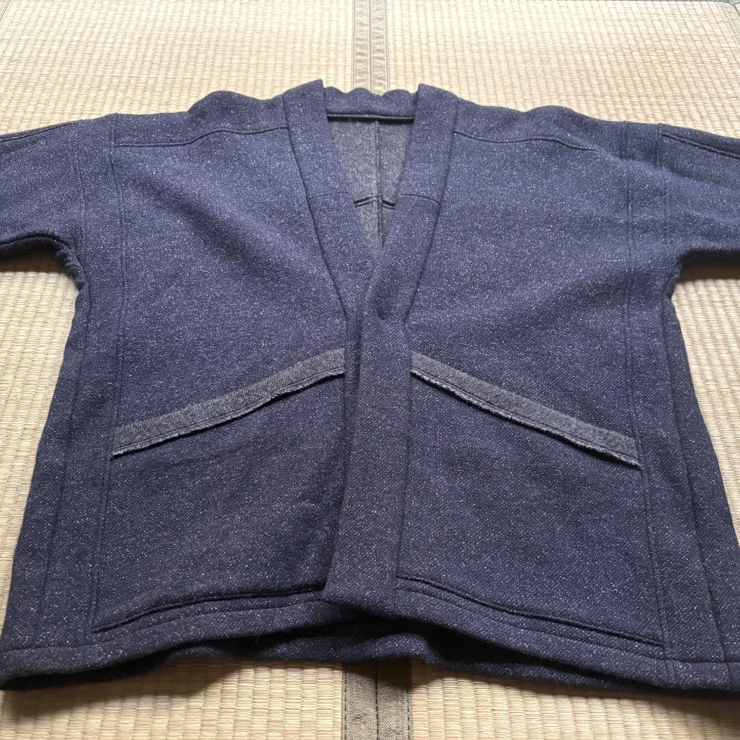 MITTAN 端切半纏 紺杢 サイズ2 ウール 尾州産