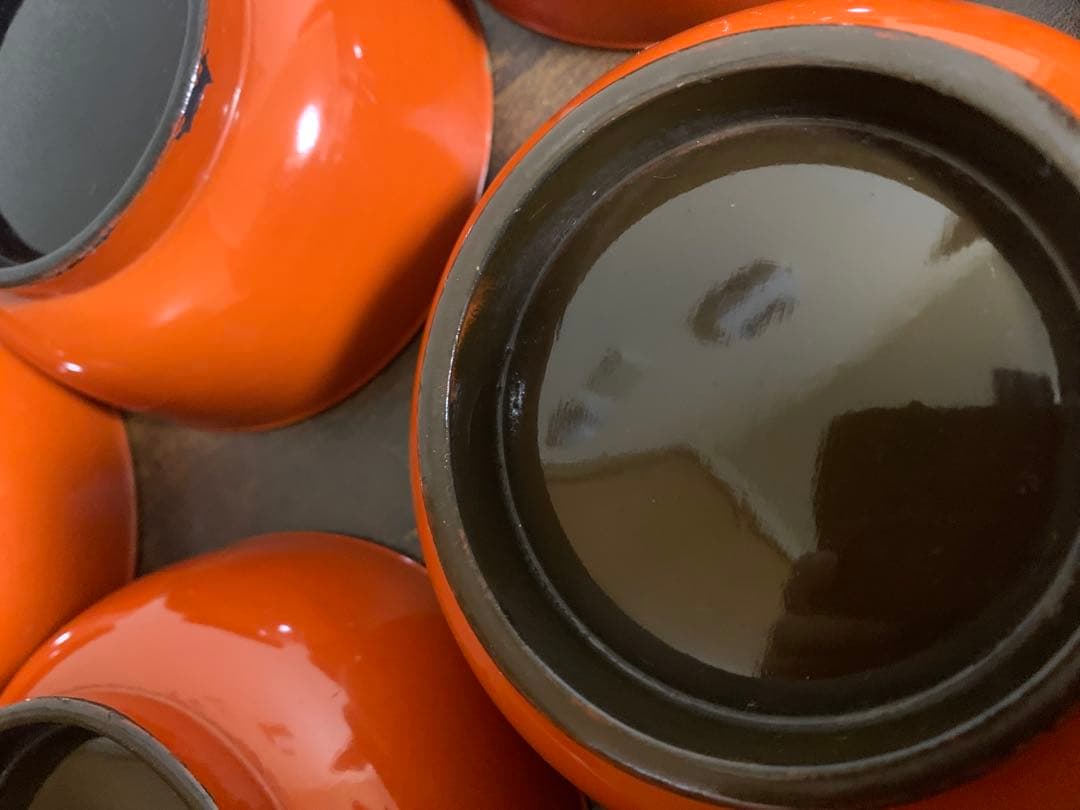 金彩蒔絵　木製漆塗吸物椀　10客　大きめ　時代物