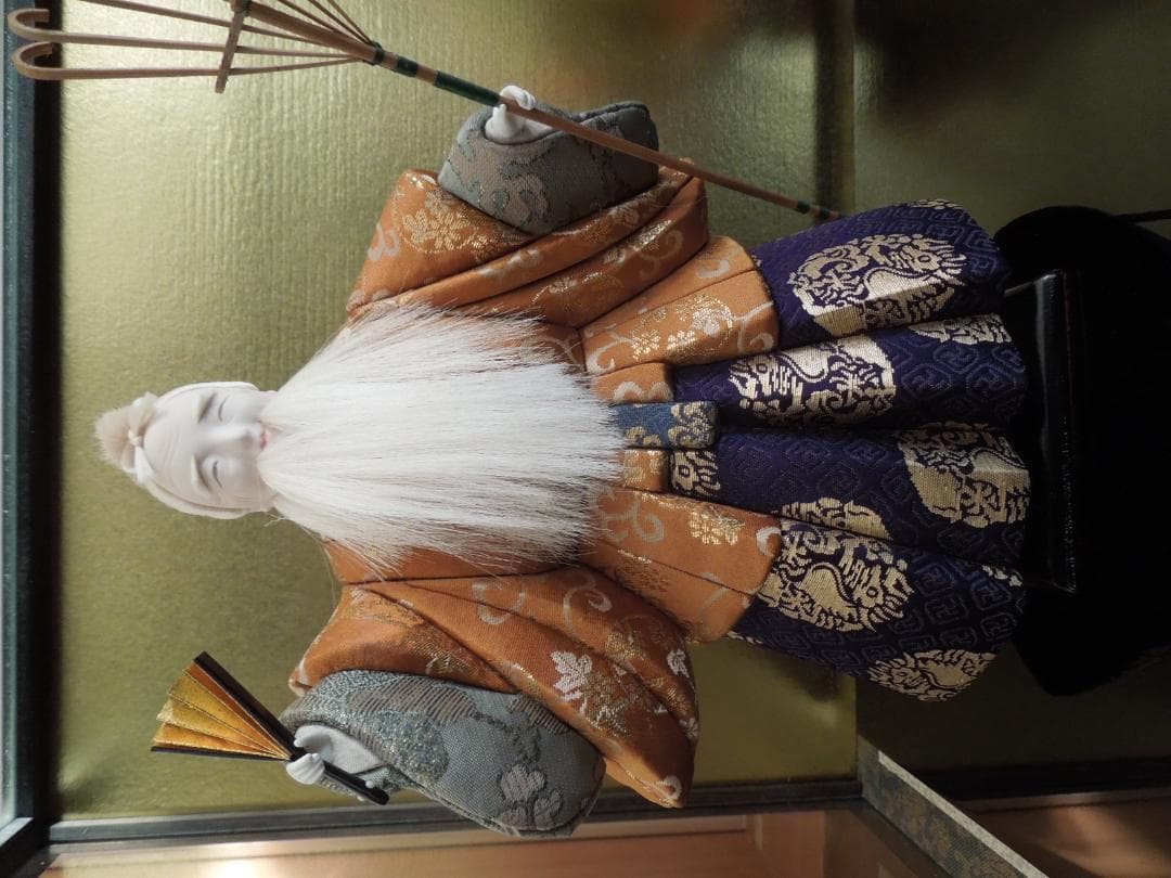 古今人形　高砂　 真多呂作　伝統工芸　 ディスプレイケース付き