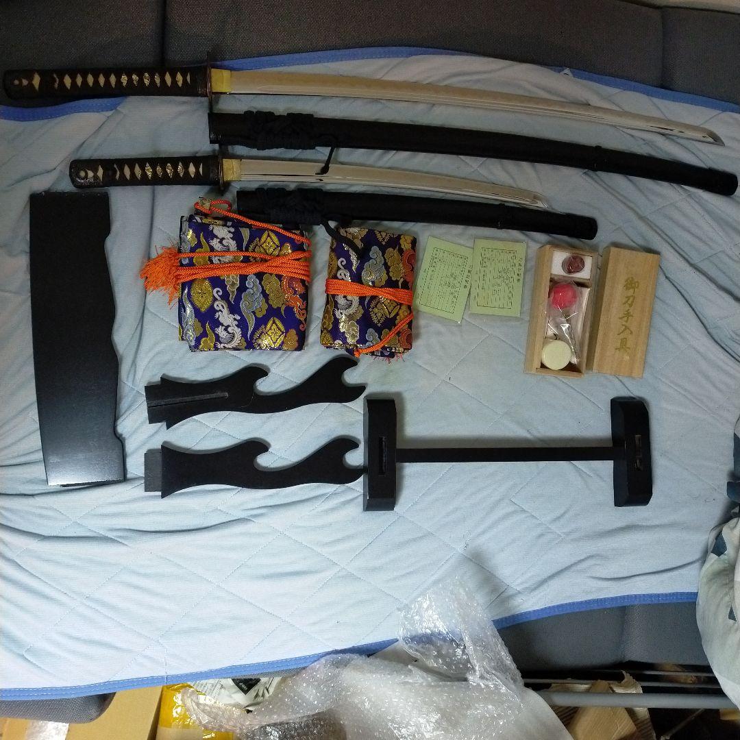 居合刀　模造刀　日本刀　織田信長　鉄鍔　鮫皮　刀袋　刀台　証明書　手入道具　刀剣