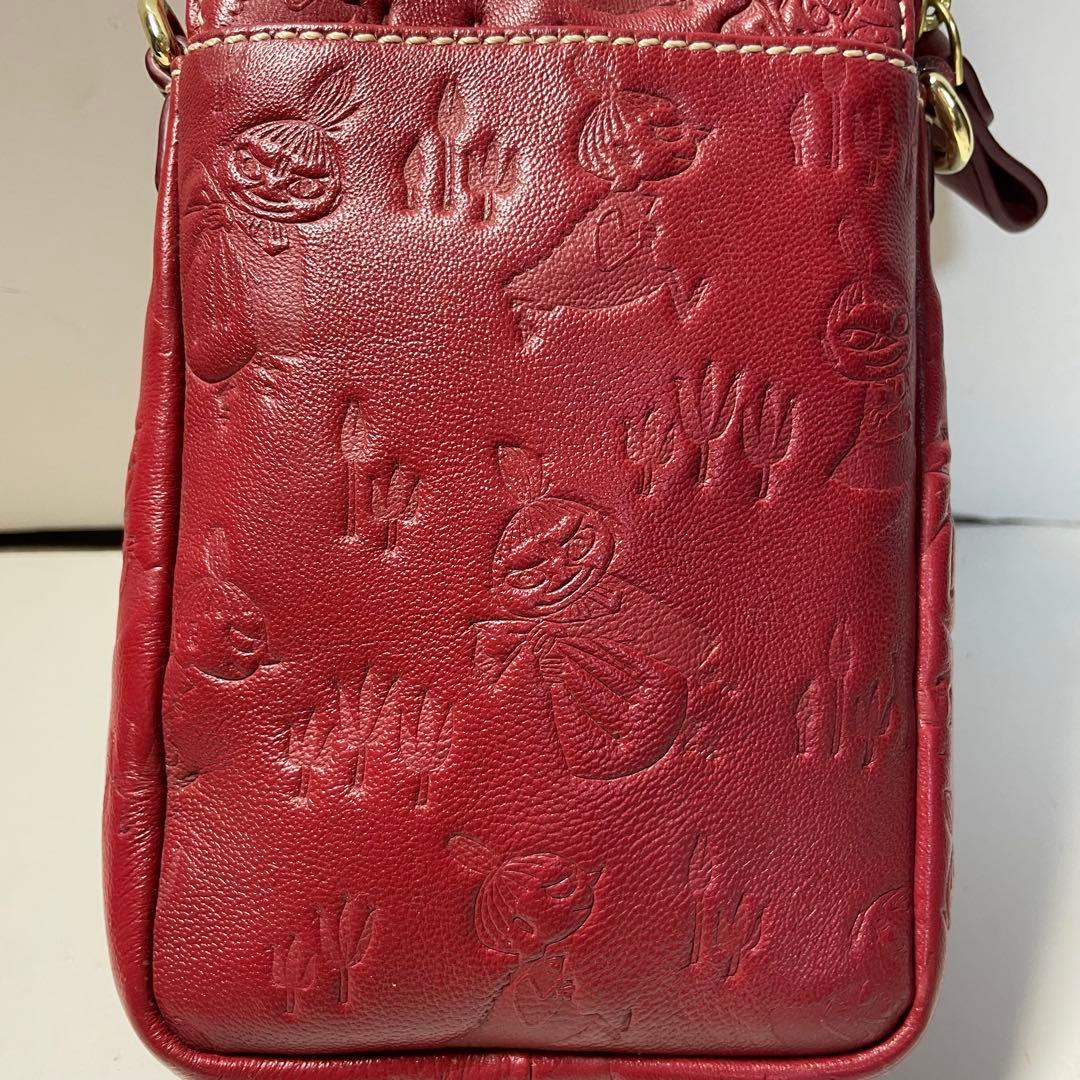 [未使用級] リトルミィ ラム革 スマホポシェット スマホショルダーバッグ