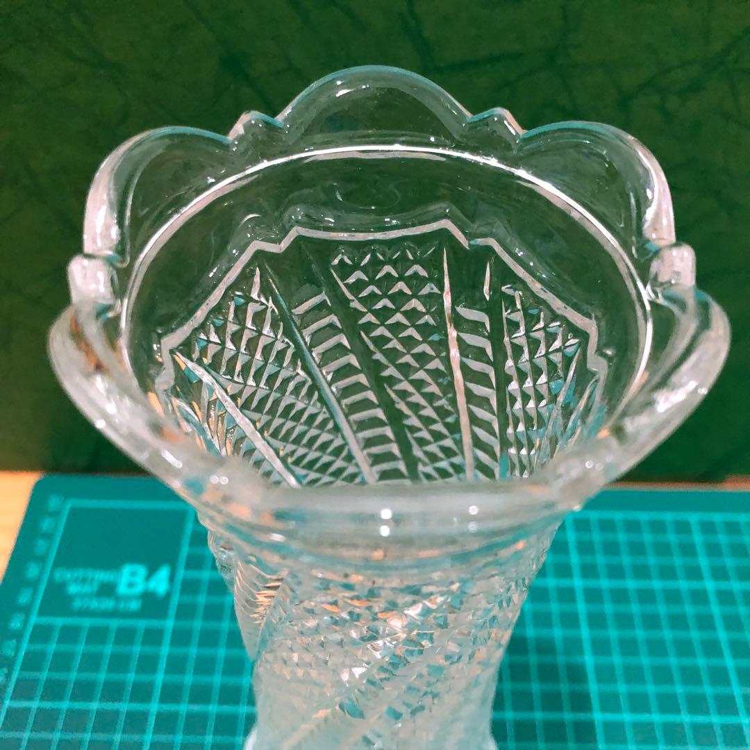 昭和レトロ・ガラス花瓶&醤油差し2セット