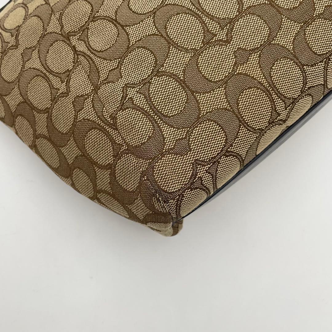 極美品✨保存袋付 コーチ 2way トート ショルダーバッグ キャンバス×レザー