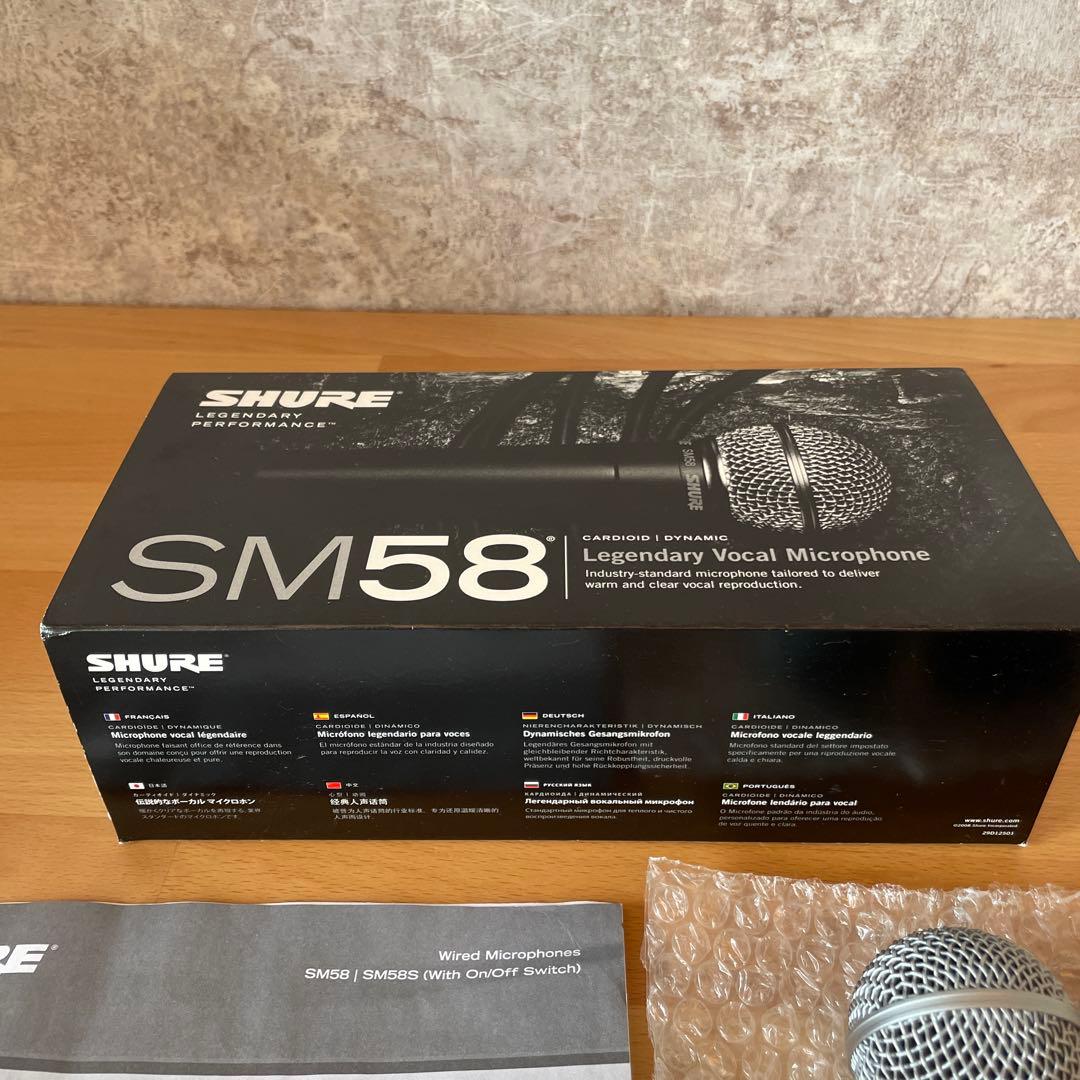 SHURE SM58 ダイナミックマイク 本体　付属品