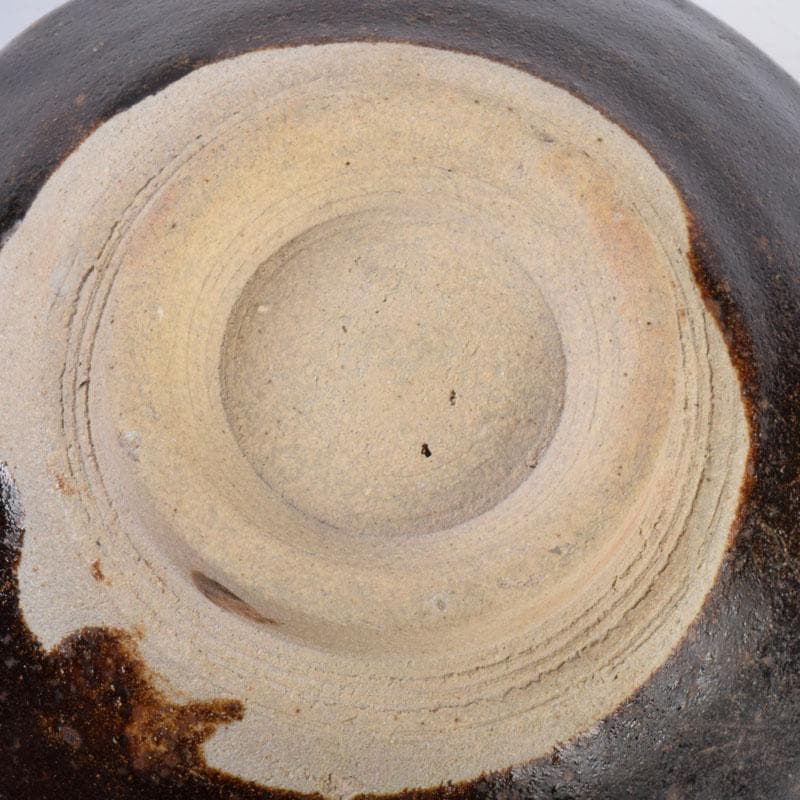 茶道具　瀬戸焼　黒茶碗　仕覆・時代箱付　V　8478