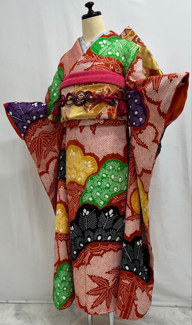 総絞り　振り袖　フルセット　別誂長襦袢付　成人式　豪華　612