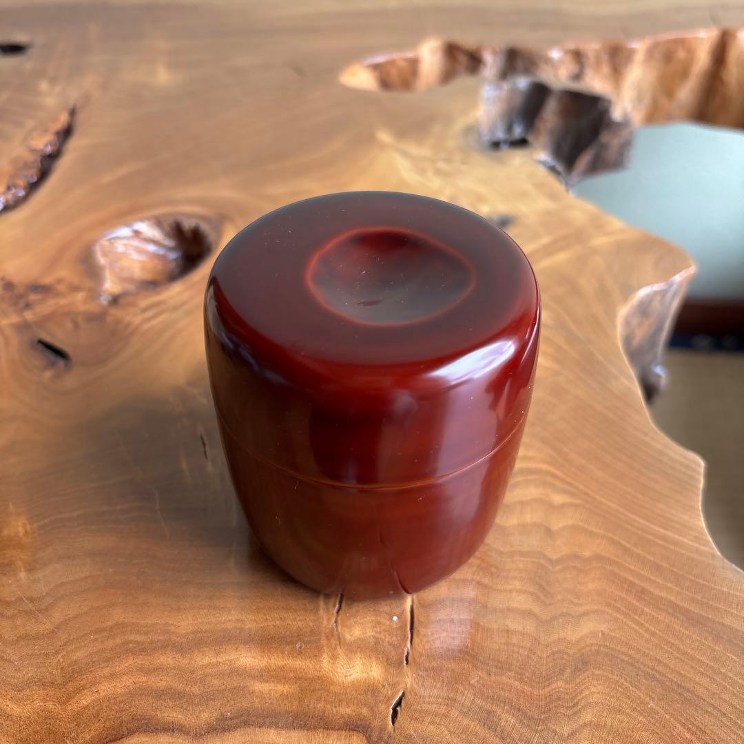 竹溜大棗 川瀬表完作 棗 漆器 茶道具 共箱（箱蓋なし）