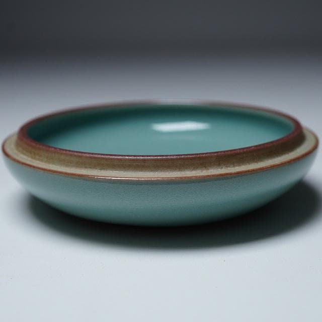 諏訪蘇山　青磁丸香合　共箱　茶道具　炉用