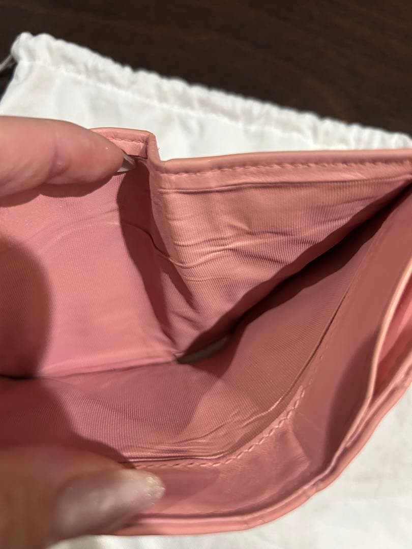 Dior ピンク 三つ折り財布