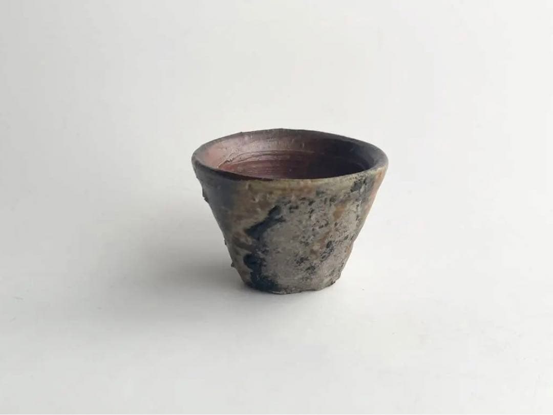 陶芸家　原田拾六　備前　ぐい呑　酒器　酒杯　備前焼　窯変　箱なし