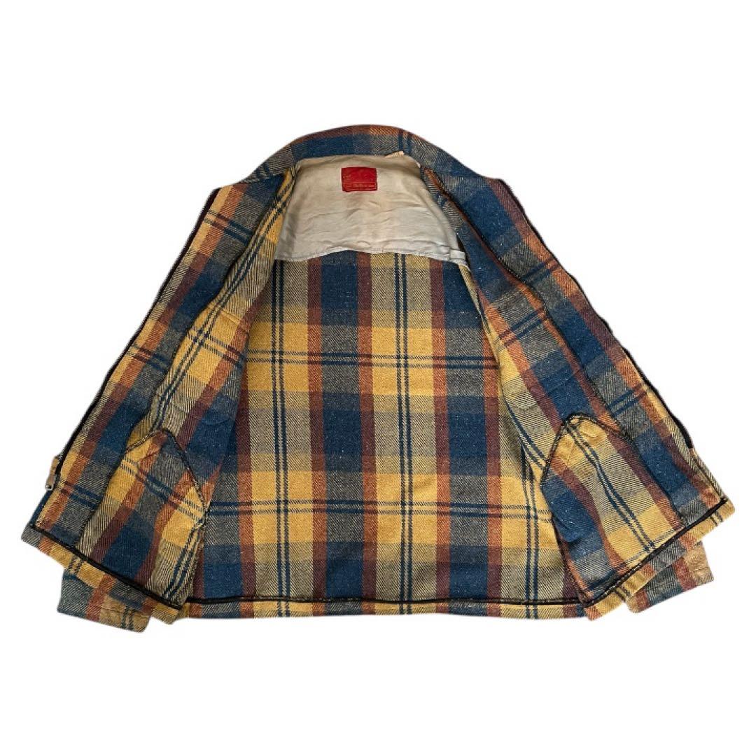 希少vintage60sSearsKingsRoadチェックウールジャケット古着