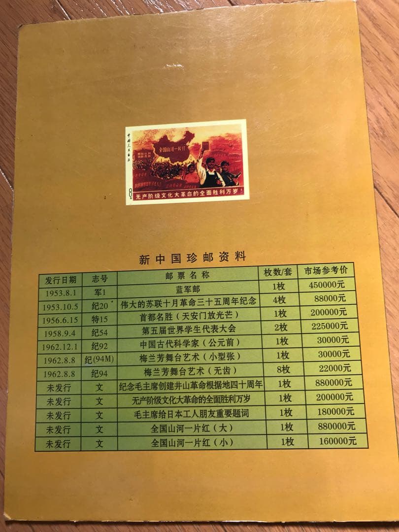 中国のプレミアム切手