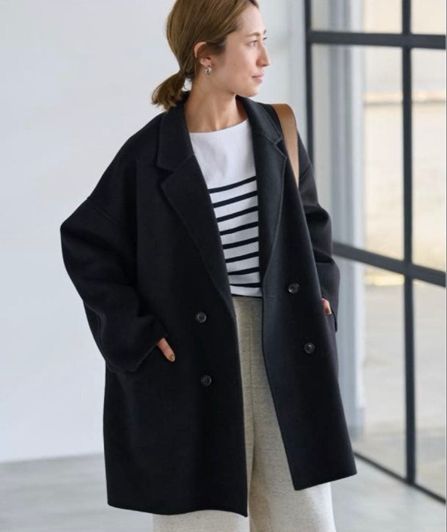 FRAMeWORK　ハミルトンリバーテーラードコート　ブラック　38