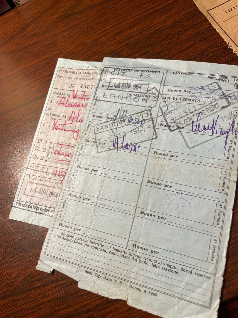 海外　鉄道チケット　ブルー、パープルカラー　20枚程　ヴィンテージ