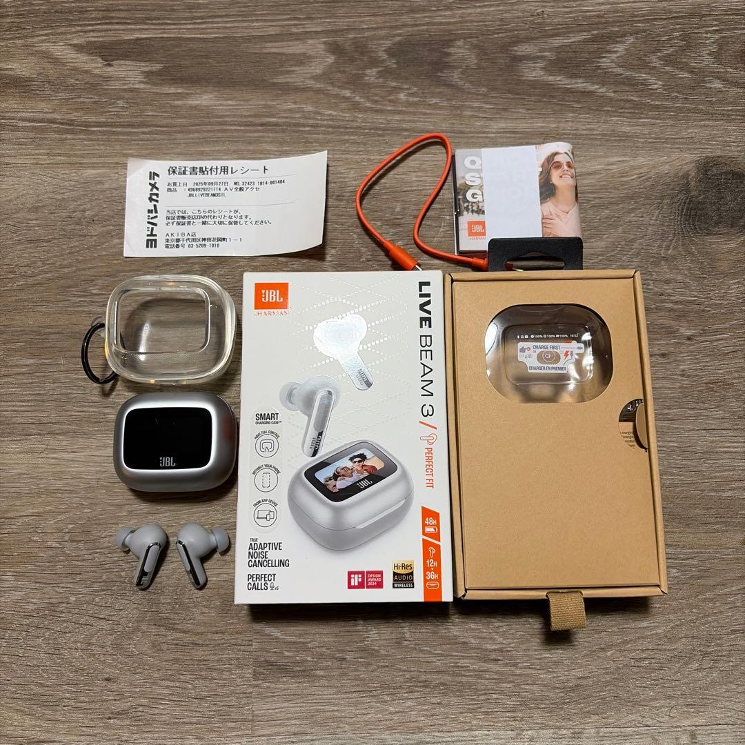 【保証書・カバー付き】JBL LIVE BEAM 3 ライブビーム3 イヤホン