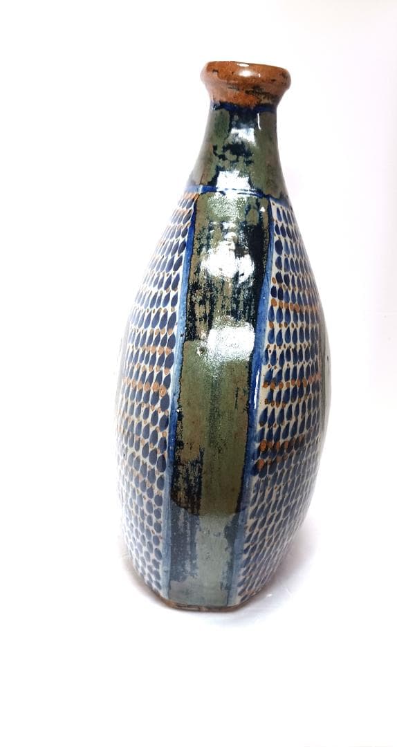 トナラ焼　フォークアート　民族　花瓶　フラワーベース　メキシコ