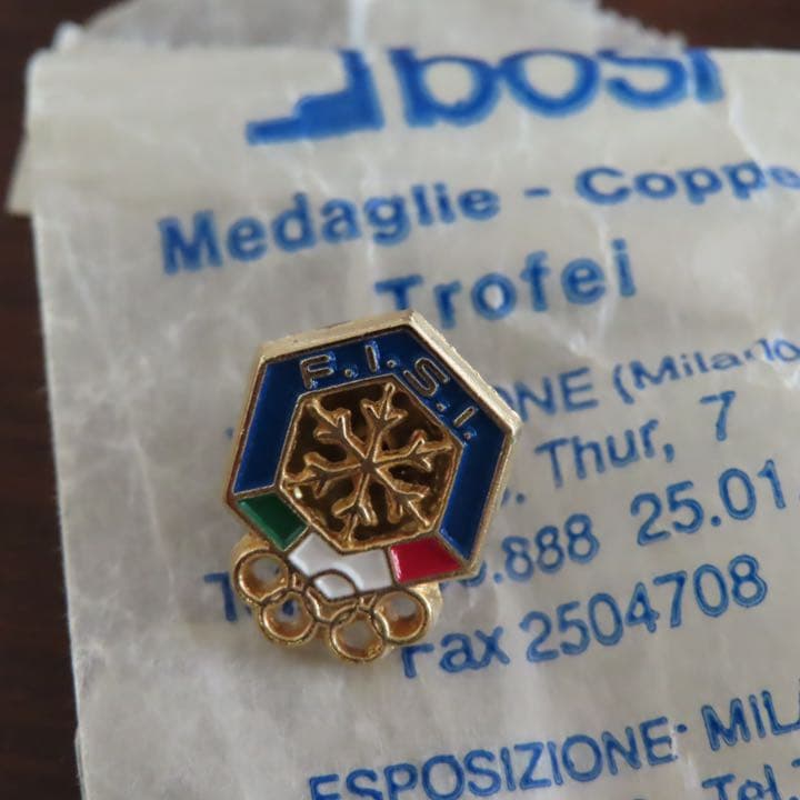 非売品　IOCピンバッジ　FIS ITALIA 国際スキー連盟　IOC