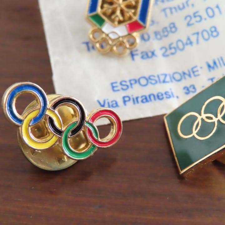 非売品　IOCピンバッジ　FIS ITALIA 国際スキー連盟　IOC