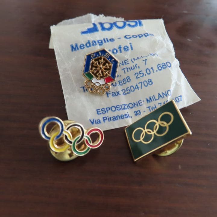 非売品　IOCピンバッジ　FIS ITALIA 国際スキー連盟　IOC